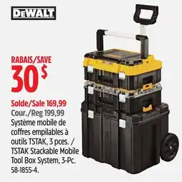 Canadian Tire DEWALT TSTAK Stackable Mobile Tool Box System, 3-Pc offer
