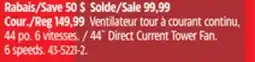 Canadian Tire Noma 44 Direct Current Tower Fan offer