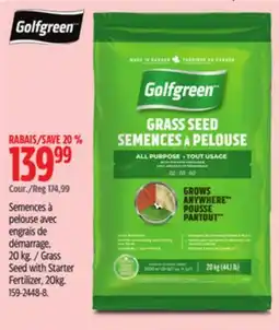 Canadian Tire Golfgreen Grass Seed with Starter Fertilizer offer