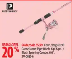 Canadian Tire Profishiency Blush Spinning Combo offer