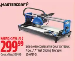 Canadian Tire 7˝ Wet Sliding Tile Saw offer