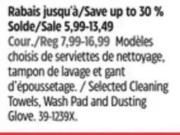 Canadian Tire Selected Cleaning Towels, Wash Pad and Dusting Glove offer