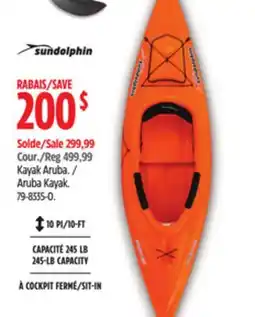 Canadian Tire Sundolphin Aruba Kayak offer