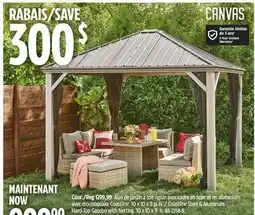 Canadian Tire CANVAS Coastline Steel & Aluminum Hard-Top Gazebo with Netting offer