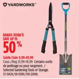 Canadian Tire Selected Gardening Tools or Storage offer