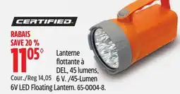 Canadian Tire CERTIFIED 45-Lumen 6V LED Floating Lantern offer