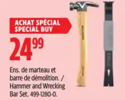 Canadian Tire Hammer and Wrecking Bar Set offer