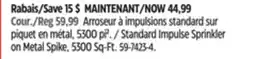 Canadian Tire Gardena Standard Impulse Sprinkler on Metal Spike, 5300 Sq-Ft offer