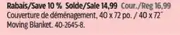 Canadian Tire Certified 40 x 72˝ Moving Blanket offer