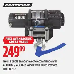 Canadian Tire Certified 4000-lb Winch with Wired Remote offer