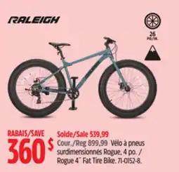 Canadian Tire Raleigh Rogue 4˝ Fat Tire Bike offer