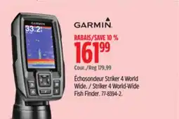 Canadian Tire Garmin Striker 4 World-Wide Fish Finder offer