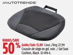 Canadian Tire Autotrends Gel Seat Cushion, Black offer