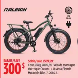 Canadian Tire Raleigh Quanta Electric Mountain Bike offer