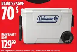 Canadian Tire Wheeled Marine Cooler, 58L offer