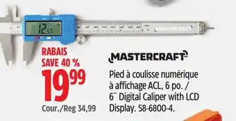 Canadian Tire 6˝ Digital Caliper with LCD Display offer