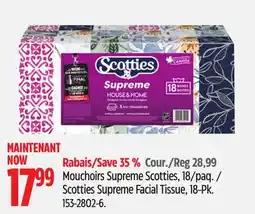 Canadian Tire Scotties Supreme Facial Tissue, 18-Pk offer