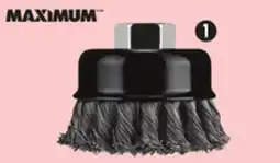 Canadian Tire MAXIMUM Knotted Wire Cup Brush, 5⁄8 Arbor offer