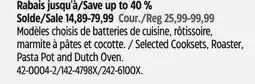 Canadian Tire MASTERCHEF Selected Cooksets, Roaster, Pasta Pot and Dutch Oven offer