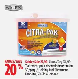 Canadian Tire Walex Holding Tank Treatment Drop-Ins, 30-Pk offer