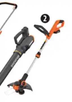 Canadian Tire Worx 20V 360CFM Blower & 12 2-in-1 Trimmer with 2x2Ah Battery & Charger offer