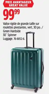 Canadian Tire Green Hardside 30˝ Spinner Luggage offer
