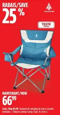 Canadian Tire Woods Deluxe Lumbar Camp Chair offer