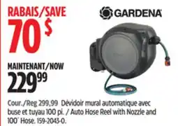 Canadian Tire Auto Hose Reel with Nozzle and 100´ Hose offer