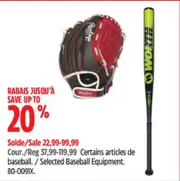 Canadian Tire Easton Selected Baseball Equipment offer