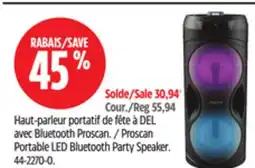 Canadian Tire Proscan Portable LED Bluetooth Party Speaker offer