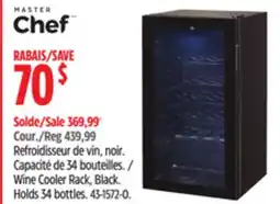 Canadian Tire Master Chef Wine Cooler Rack, Black offer