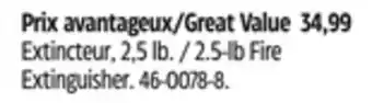 Canadian Tire 2.5-lb Fire Extinguisher offer