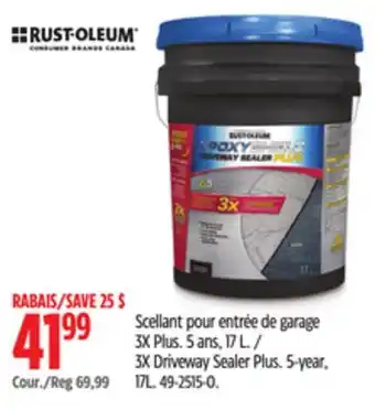 Canadian Tire RUST-OLEUM 3X Driveway Sealer Plus offer