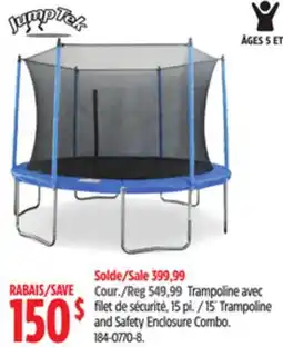 Canadian Tire 15´ Trampoline and Safety Enclosure Combo offer