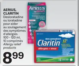 Brunet AERIUS, CLARITIN Desloratadine ou loratadine pour aider au soulagement des symptômes d'allergies offer