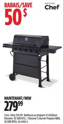 Canadian Tire Discover 5-Burner Propane BBQ. 42,500 BTUs offer