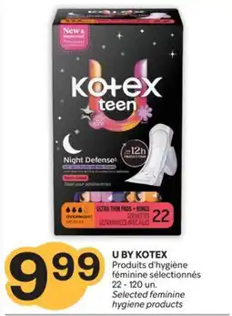 Brunet U BY KOTEX Produits d'hygiène féminine sélectionnés offer