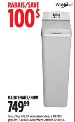 Canadian Tire 40,000-Grain Water Softener offer