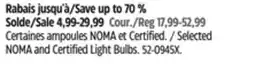 Canadian Tire Selected NOMA and Certified Light Bulbs offer