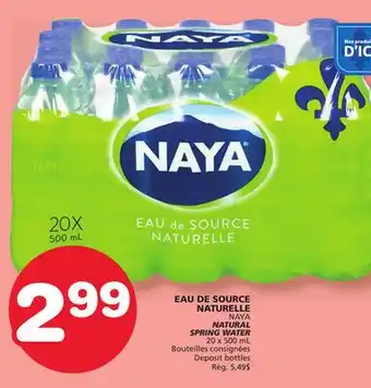 Marches Tradition NAYA NATURAL SPRING WATER offer