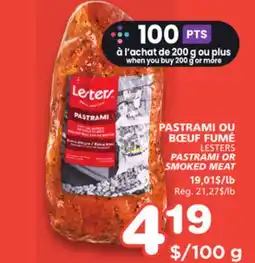 Marches Tradition LESTERS PASTRAMI OR SMOKED MEAT offer