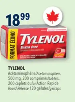 Familiprix Tylenol Extra Strength 500 mg acetaminophen tablets – fast pain relief 100un offer