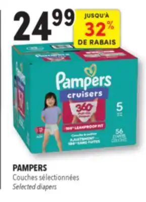 Familiprix Pampers Cruisers 360° baby diapers Size 5 (over 27lb) - 56un offer