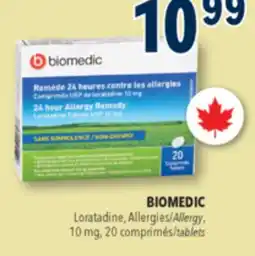 Familiprix BIOMEDIC, Loratadine, Allergy, 10 mg, 20 tablets offer