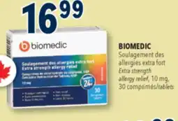 Familiprix BIOMEDIC, Extra strength allergy relief, 10mg, 30 tablets offer