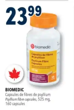 Familiprix Biomedic psyllium fibre capsules offer