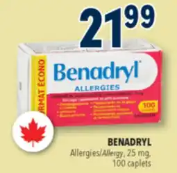 Familiprix BENADRYL, Allergy, 25 mg, 100 caplets offer
