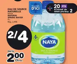 Marches Tradition NAYA SPRING WATER offer