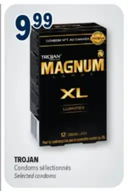 Familiprix Trojan Magnum XL lubricated latex condoms offer