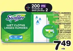 Marches Tradition SWIFFER WET CLOTHS OR SWIFFER WET-JET CLEANER offer